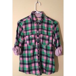 Hollister 3/4” Plaid Shirt
